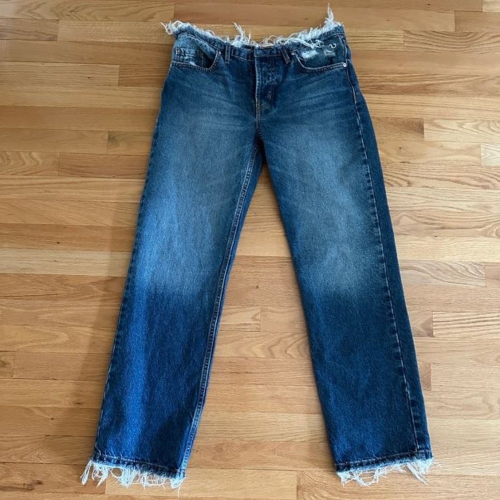 Revice Button Fly Frayed Edge Jeans Size 27